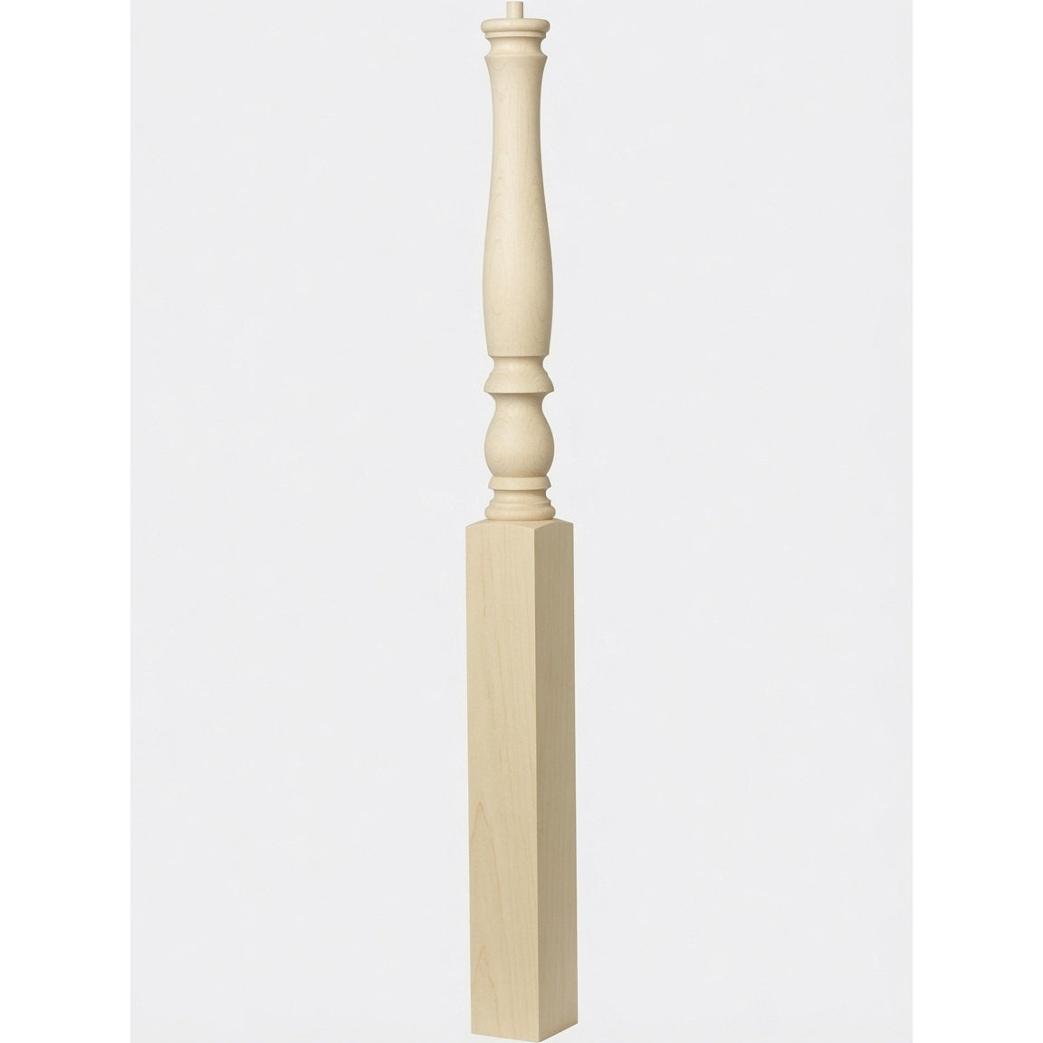 4670 3-1/4" Country Starting Pin Top Newel Post, Poplar
