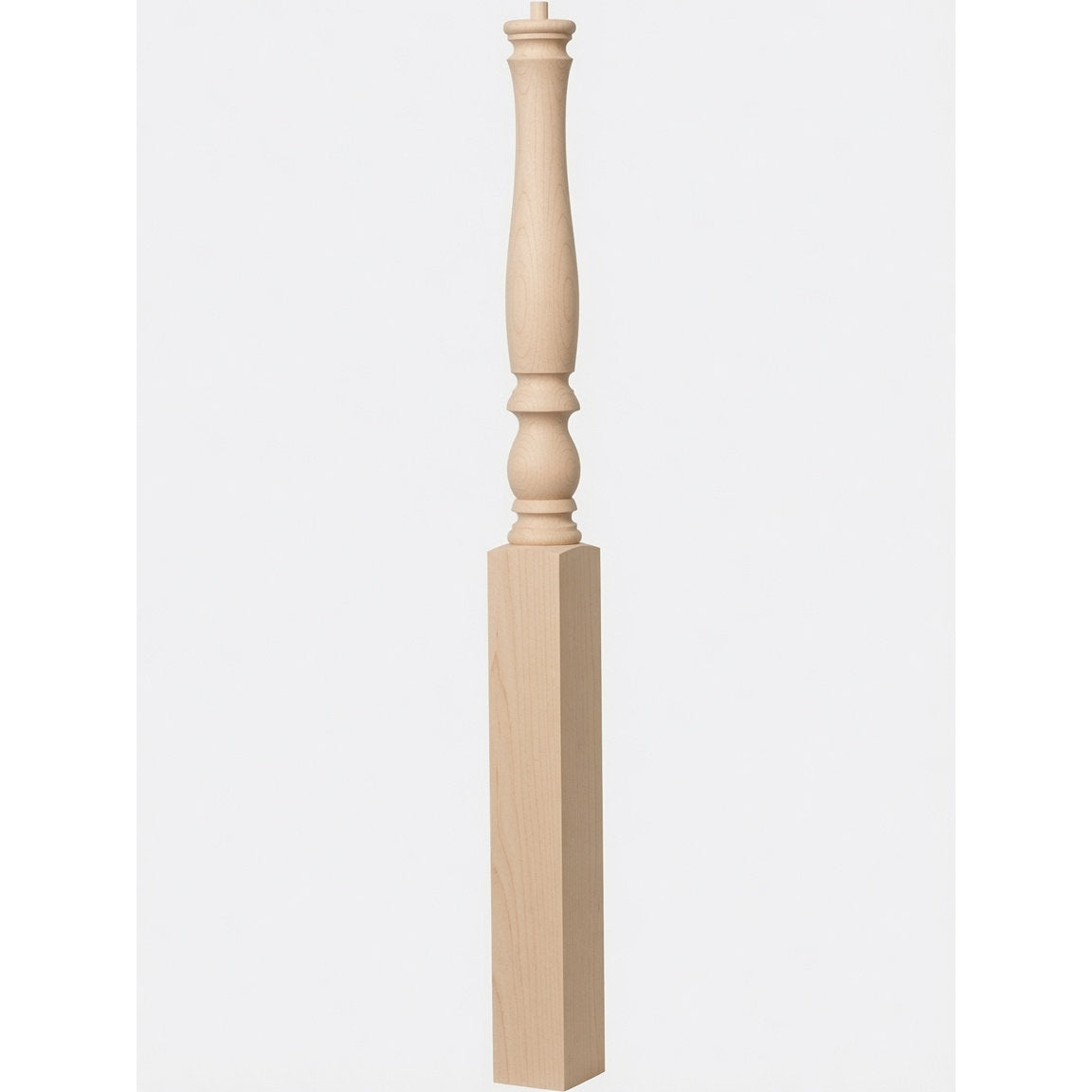 4670 3-1/4" Country Starting Pin Top Newel Post, Soft Maple