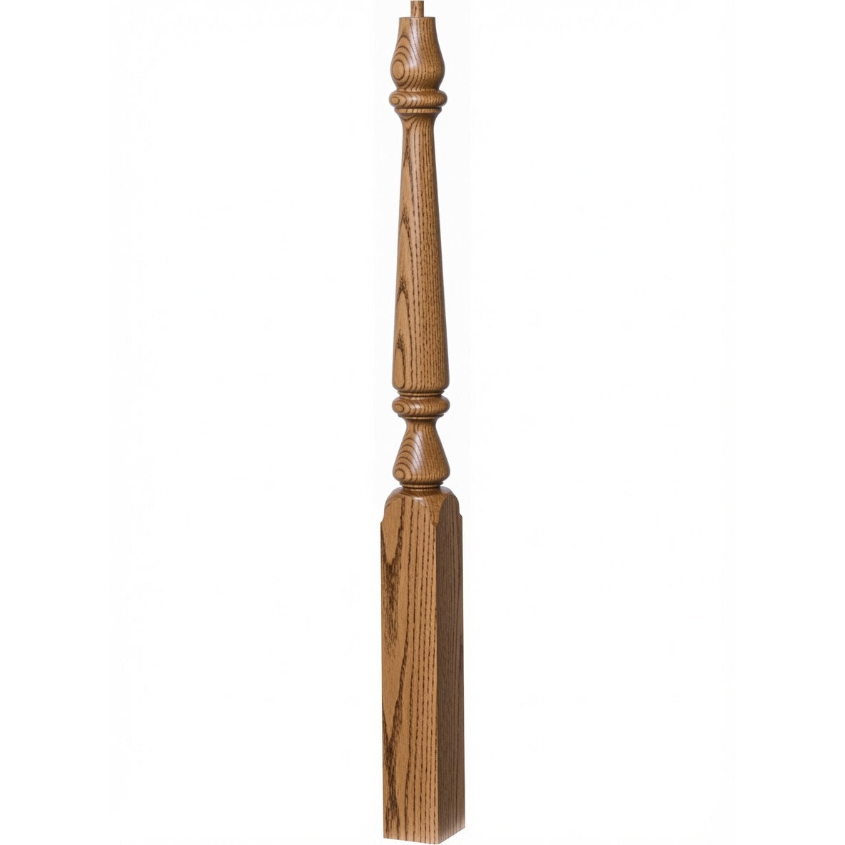 4810 (48") or 4815 (60") Ohio Pin Top Plain Newel Post, Hickory
