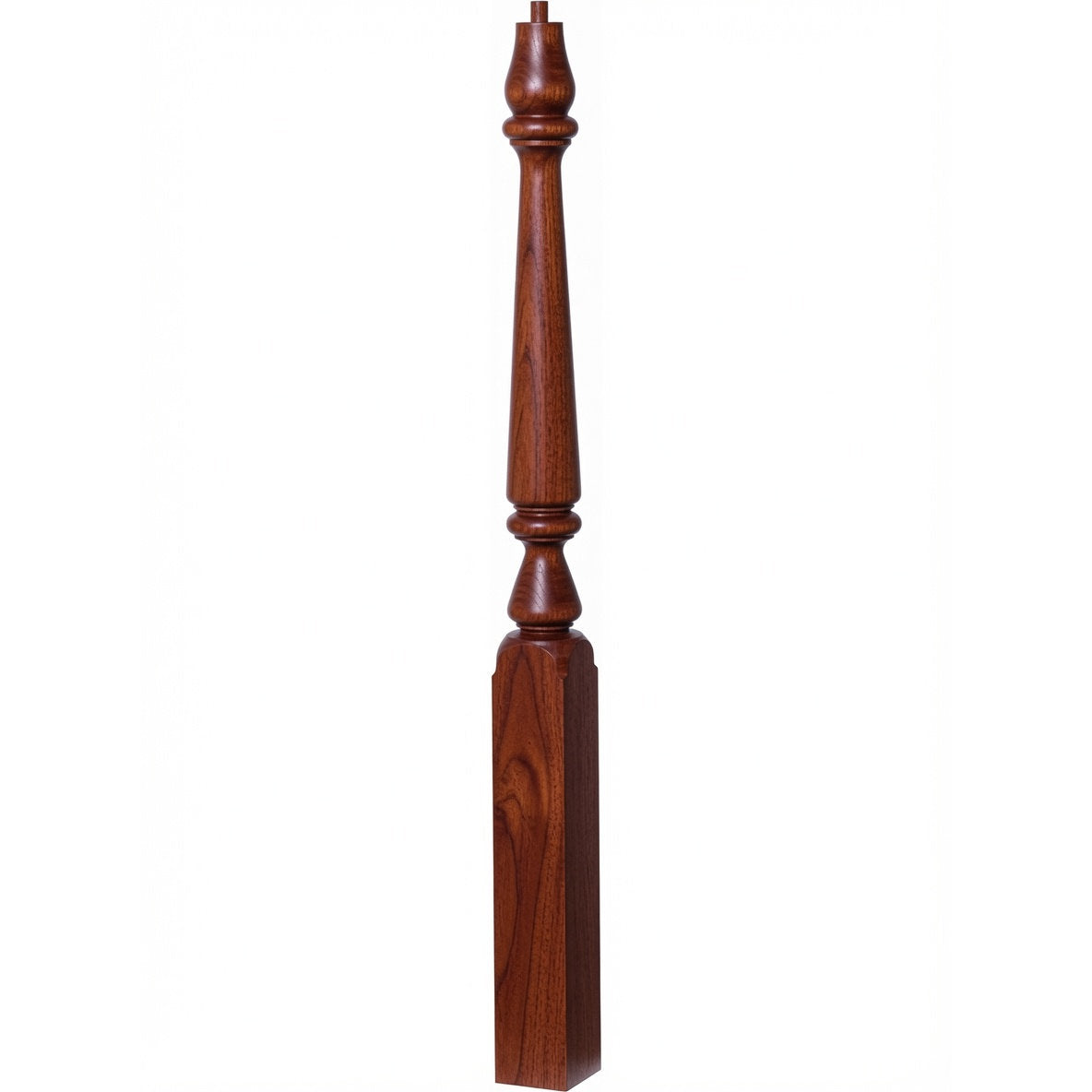 4810 (48") or 4815 (60") Ohio Pin Top Plain Newel Post, Mahogany