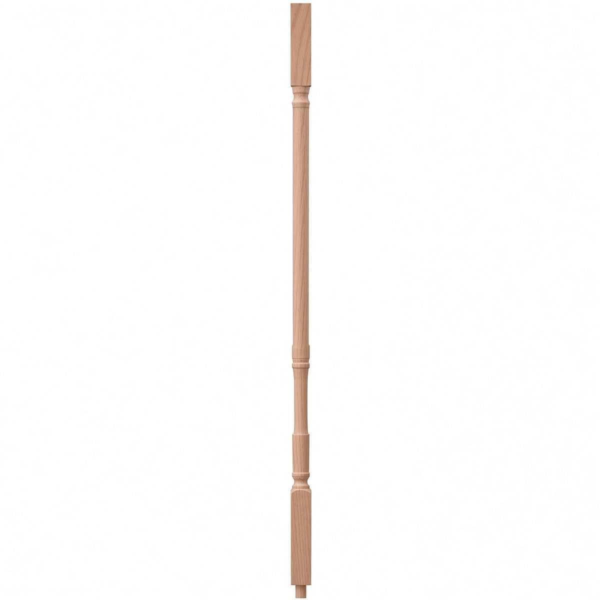 5067 1-1/4" Traditional Square Top Stair Baluster, available in 31", 34", 36", 39", and 42" Lengths, Alder