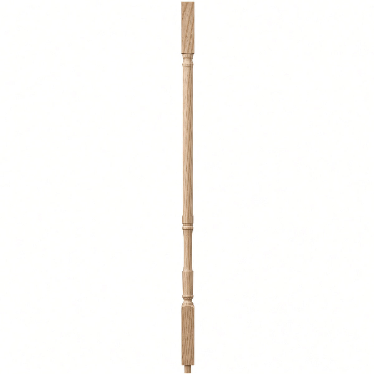 5067 1-1/4" Traditional Square Top Stair Baluster, available in 31", 34", 36", 39", and 42" Lengths, Ash