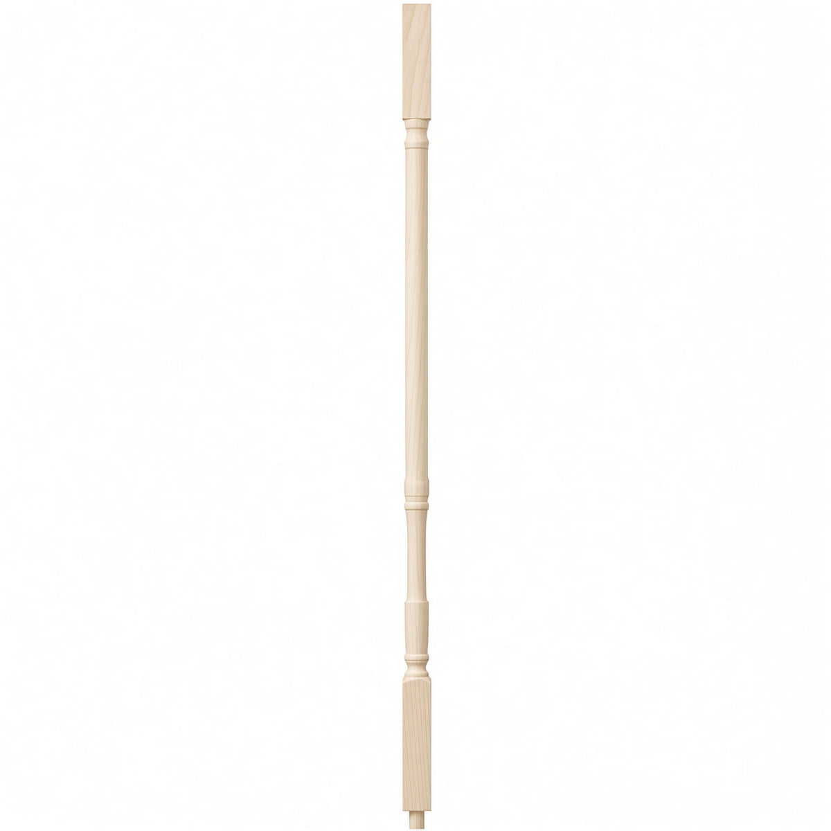 5067 1-1/4" Traditional Square Top Stair Baluster, available in 31", 34", 36", 39", and 42" Lengths, Hard Maple