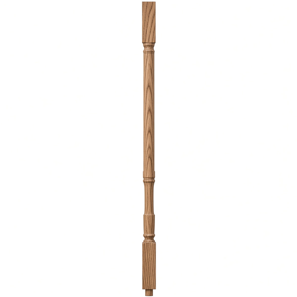 5067 1-1/4" Traditional Square Top Stair Baluster, available in 31", 34", 36", 39", and 42" Lengths, Hickory