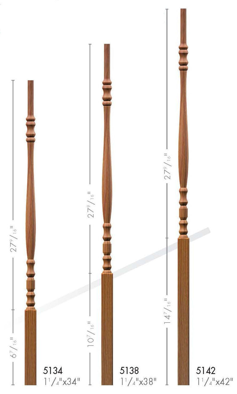 5142 42" Hampton Elegant Rise Baluster Set