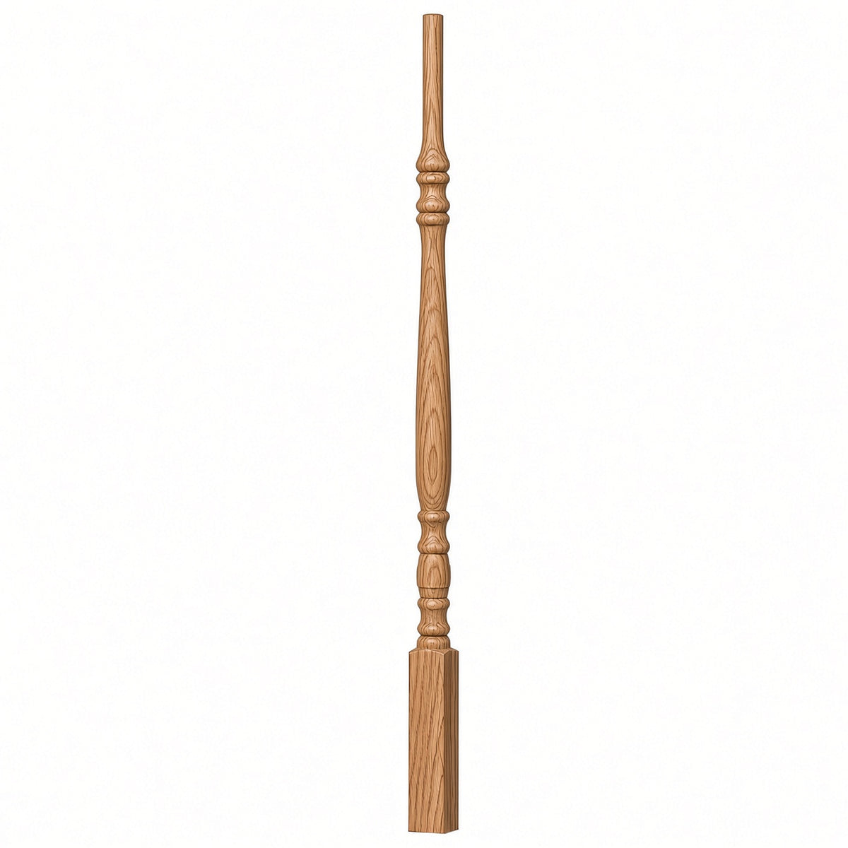 5134 (1-1/4" x 34"),5138 (1-1/4" x 38"), or 5142 (1-1/4" x 42") Hampton Elegant Rise Stair Balusters, White Oak