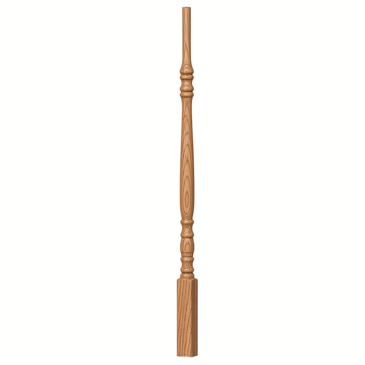 5134 (1-1/4" x 34"),5138 (1-1/4" x 38"), or 5142 (1-1/4" x 42") Hampton Elegant Rise Stair Balusters, Red Oak