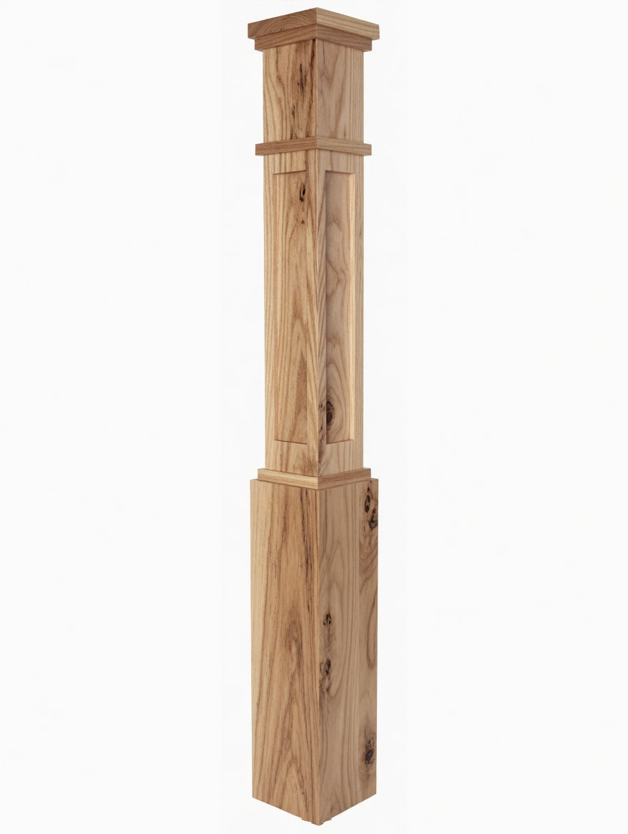MFP-4091 Actual Flat Panel Mission-Style Box Newel Post