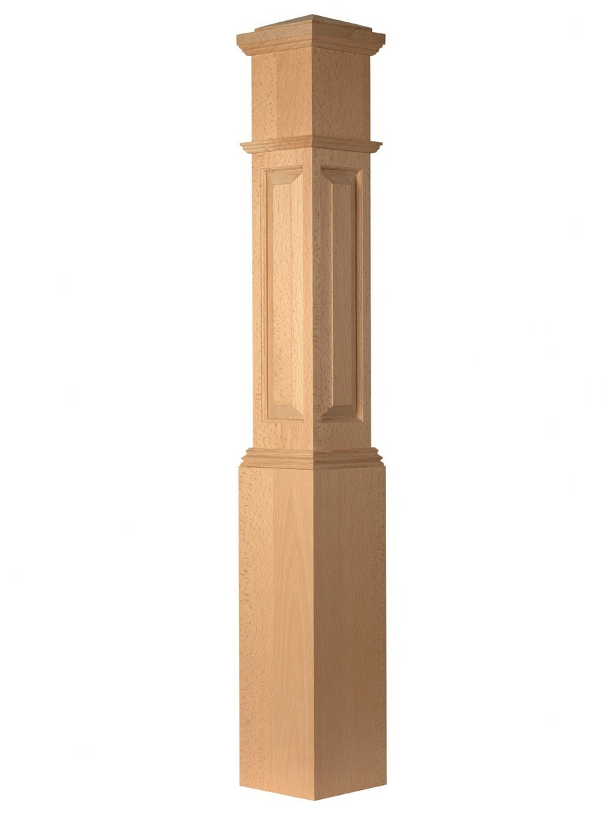 ARP-4092 Actual Raised Panel Box Newel Post