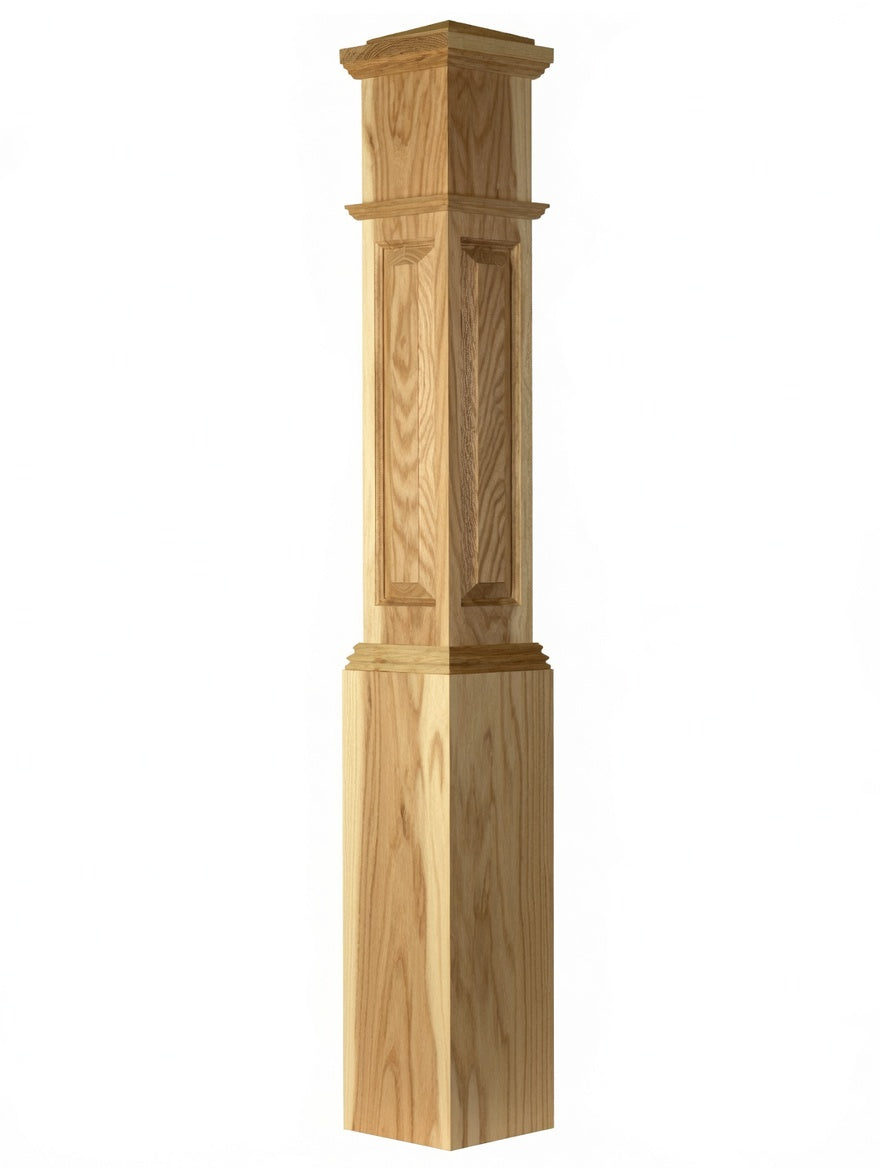 ARP-4092 Actual Raised Panel Box Newel Post