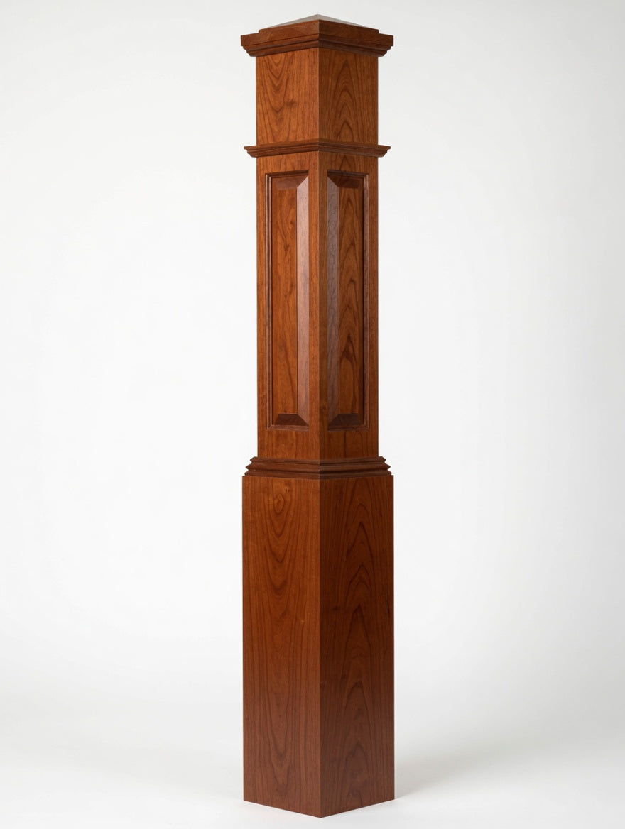 ARP-4092 Actual Raised Panel Box Newel Post