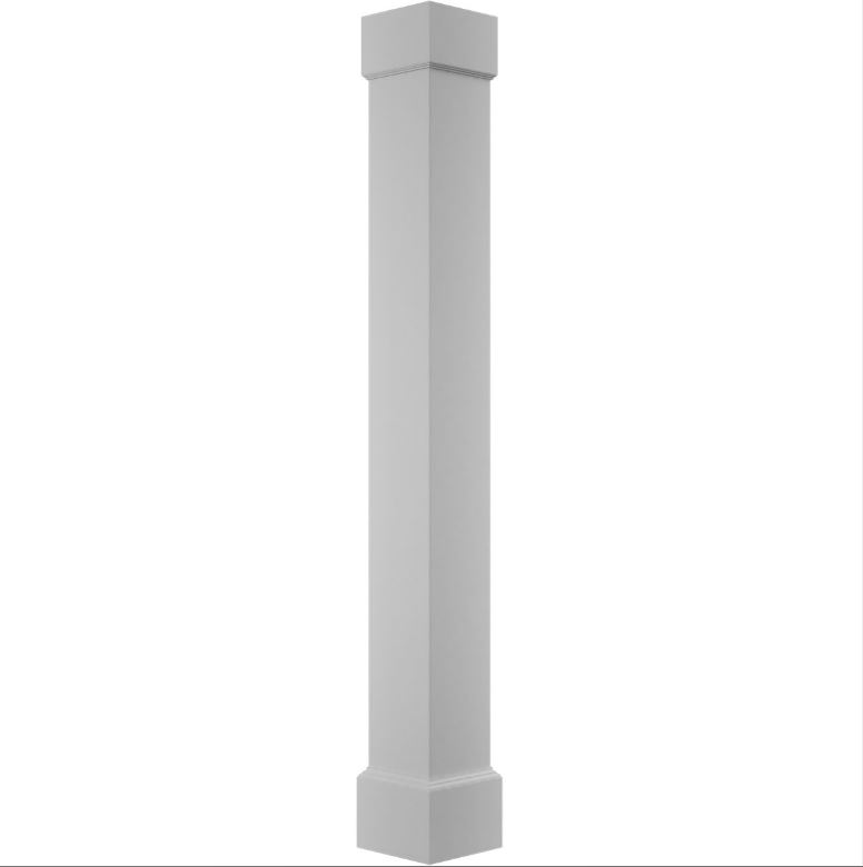 Square Non-Tapered Smooth PVC ENDURA-CRAFT Column