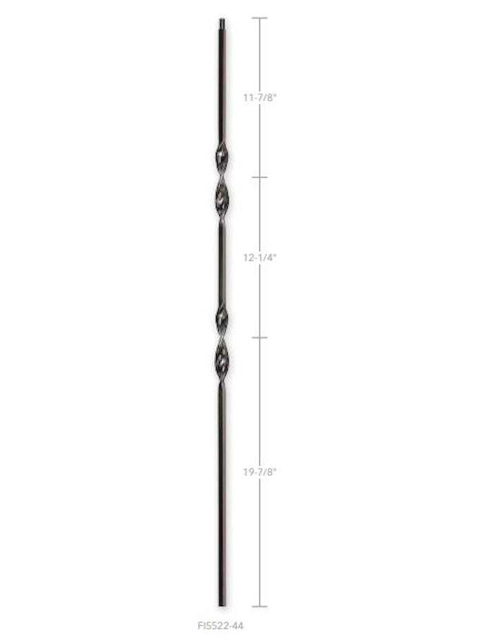 FIH5522-44 Hollow Double (two) Ribbon Iron Baluster