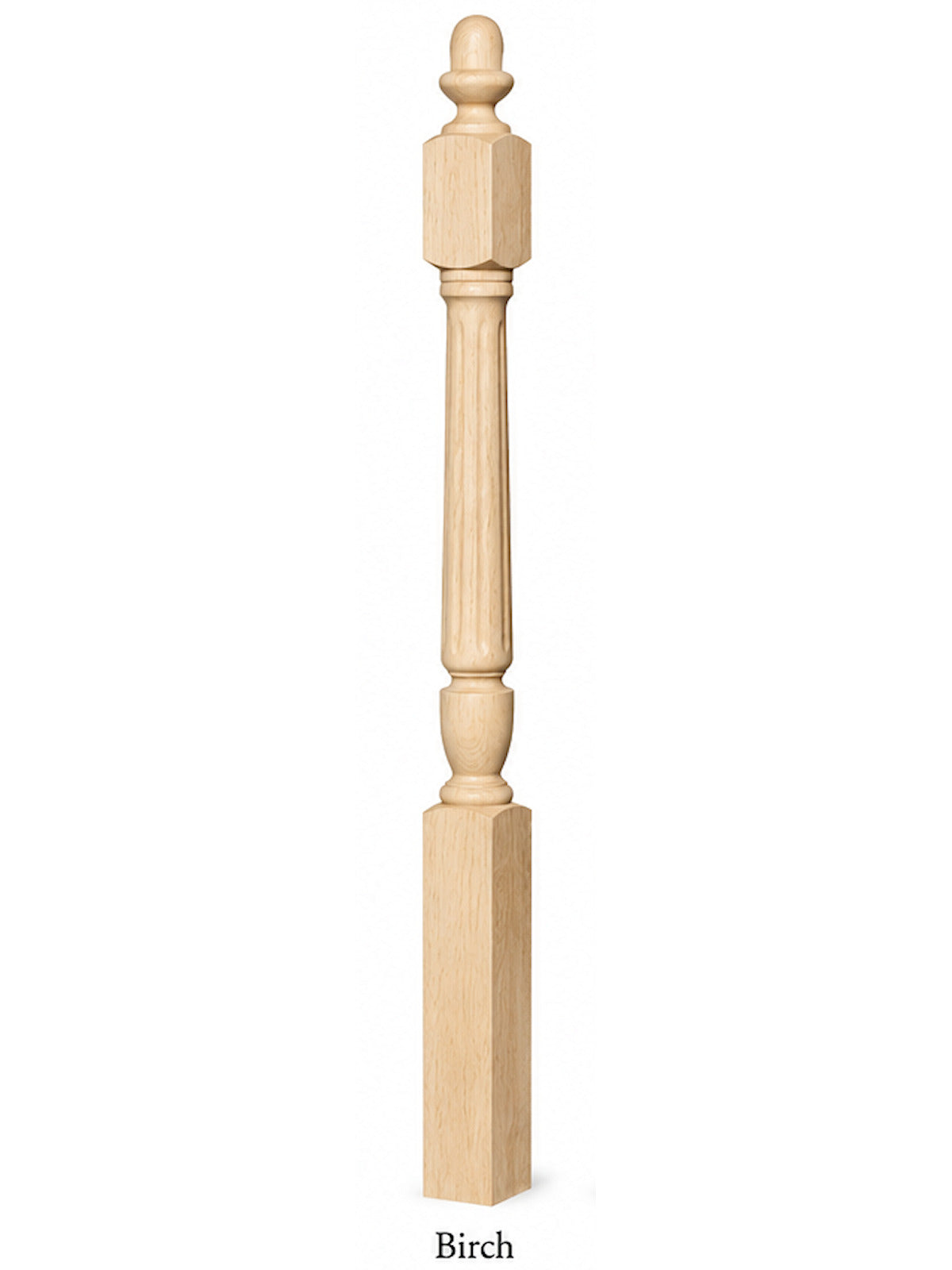 F-3042 Fluted Acorn Top Starting Newel Post