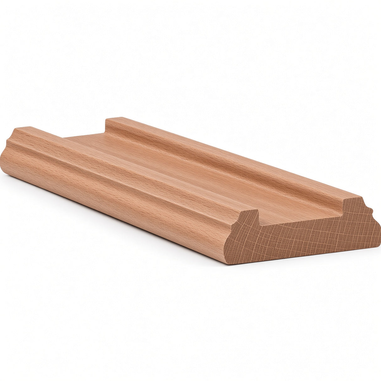 6045 (6005) Traditional Shoerail Plowed for 1-1/4" Balusters, Beech