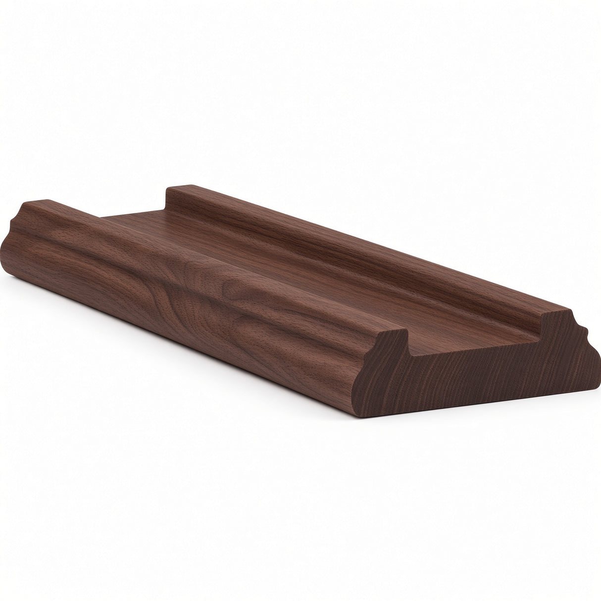 6045 (6005) Traditional Shoerail Plowed for 1-1/4" Balusters, Walnut