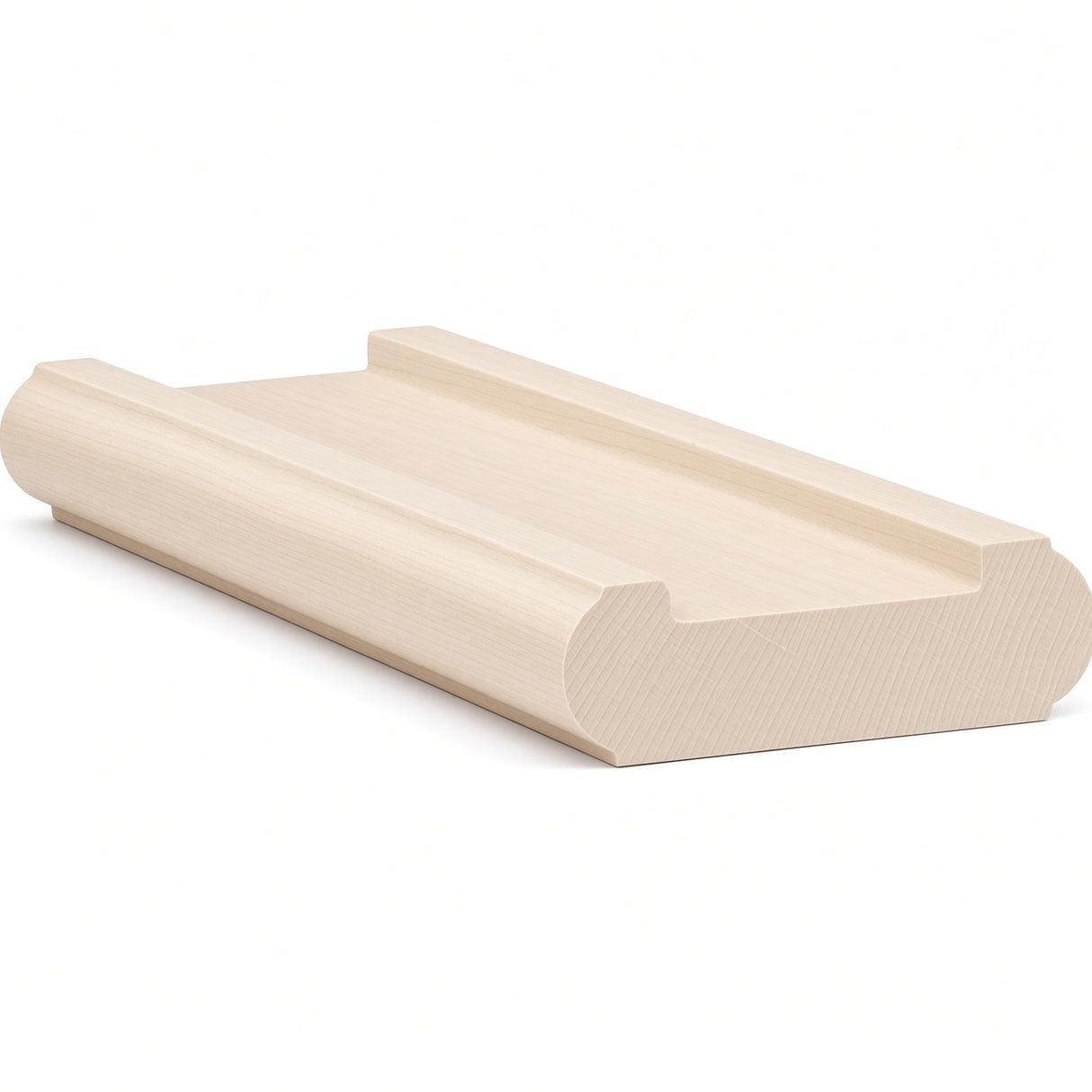 6046 (6006) Traditional Shoerail Plowed for 1-3/4" Balusters, Hard Maple