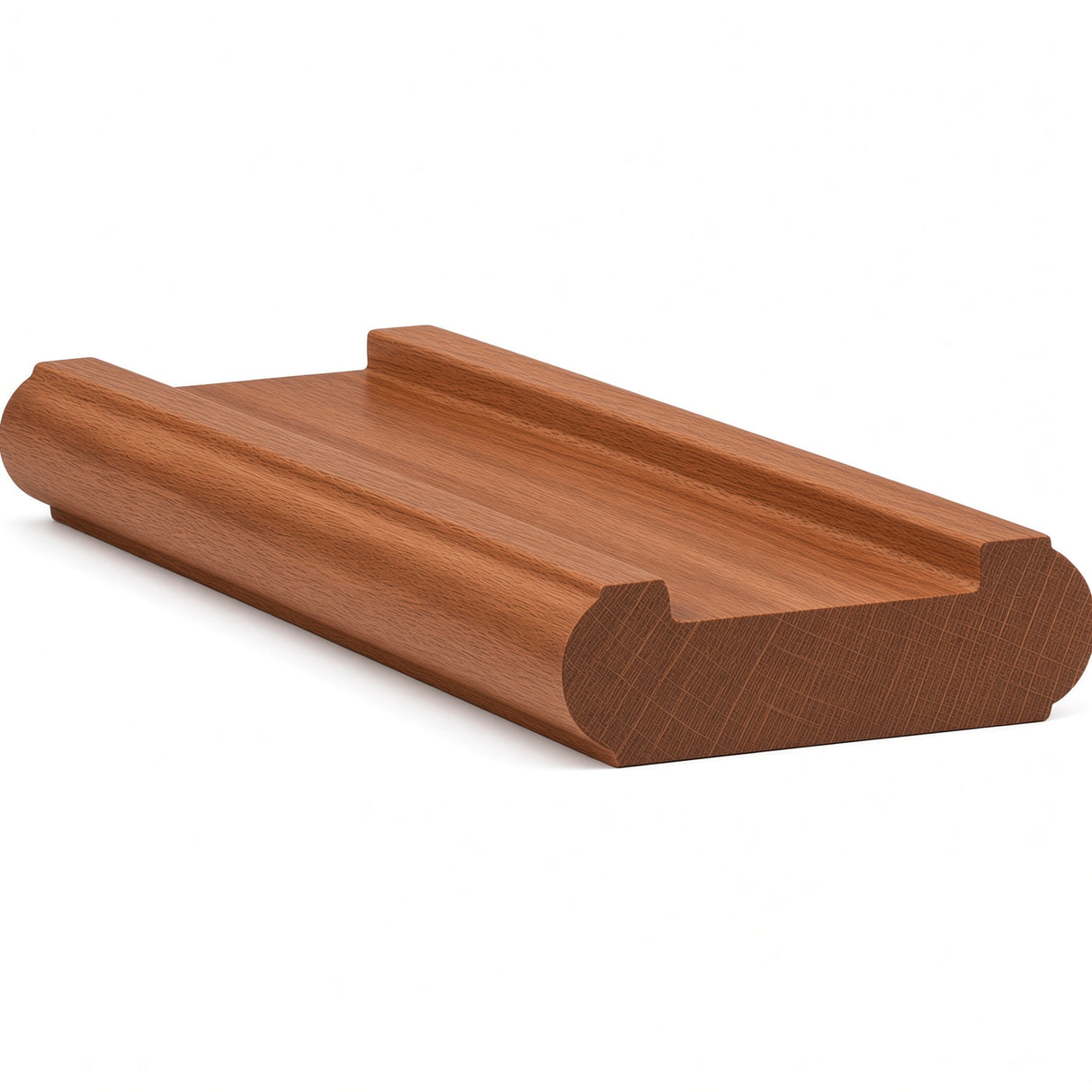 6046 (6006) Traditional Shoerail Plowed for 1-3/4" Balusters, Mahogany
