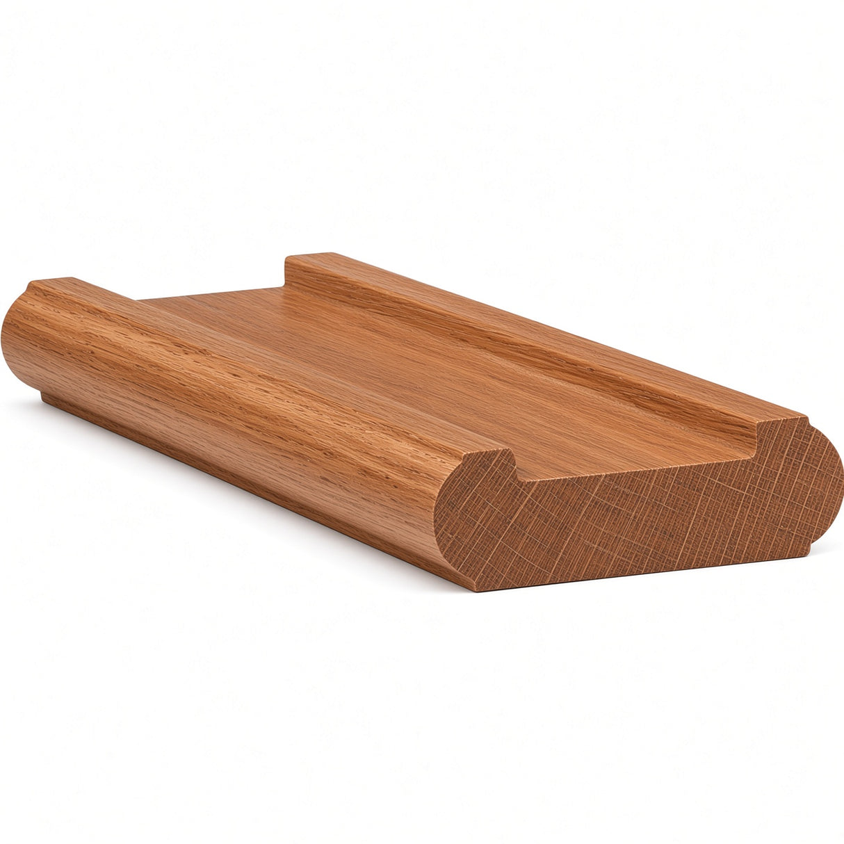 6046 (6006) Traditional Shoerail Plowed for 1-3/4" Balusters, Red Oak