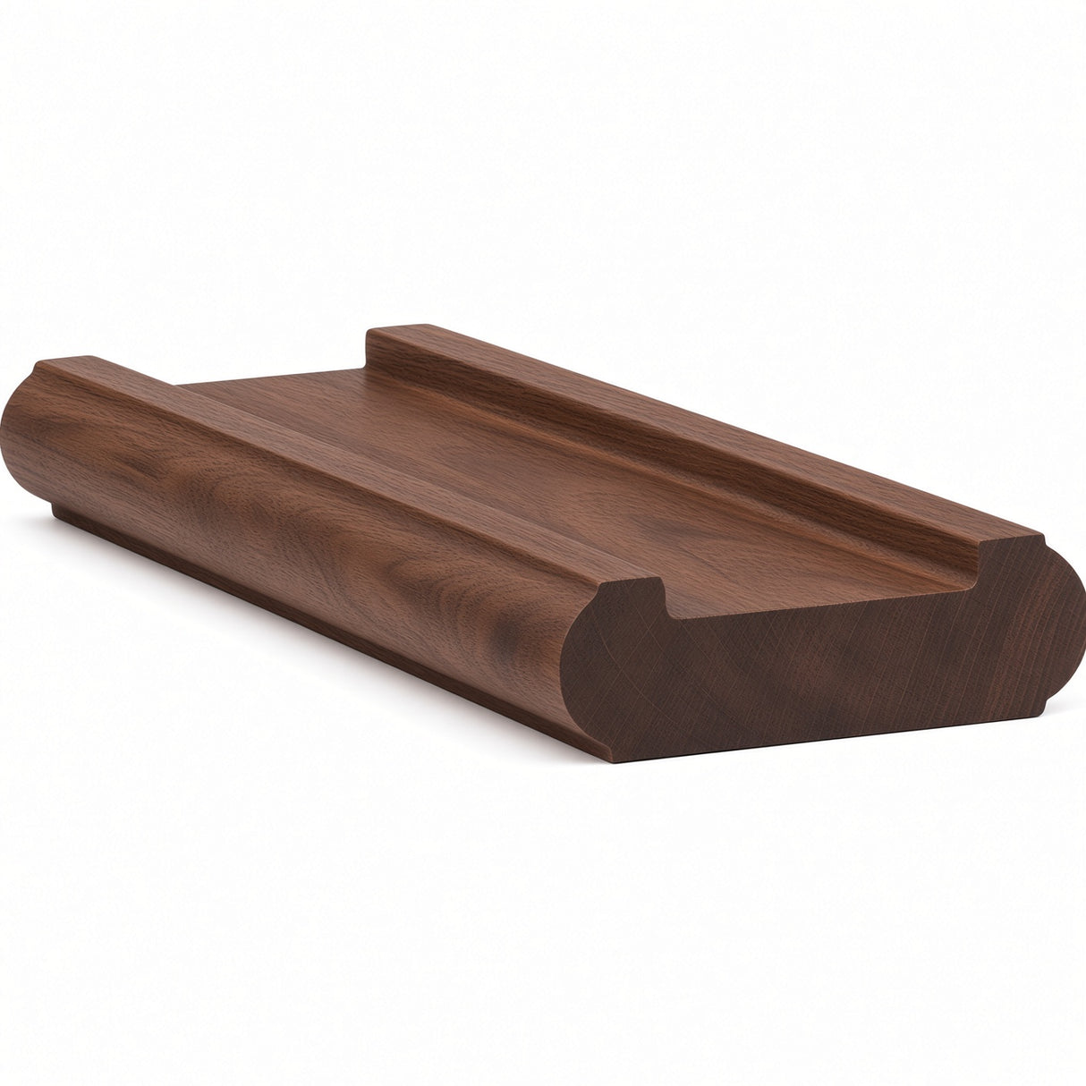 6046 (6006) Traditional Shoerail Plowed for 1-3/4" Balusters, Walnut