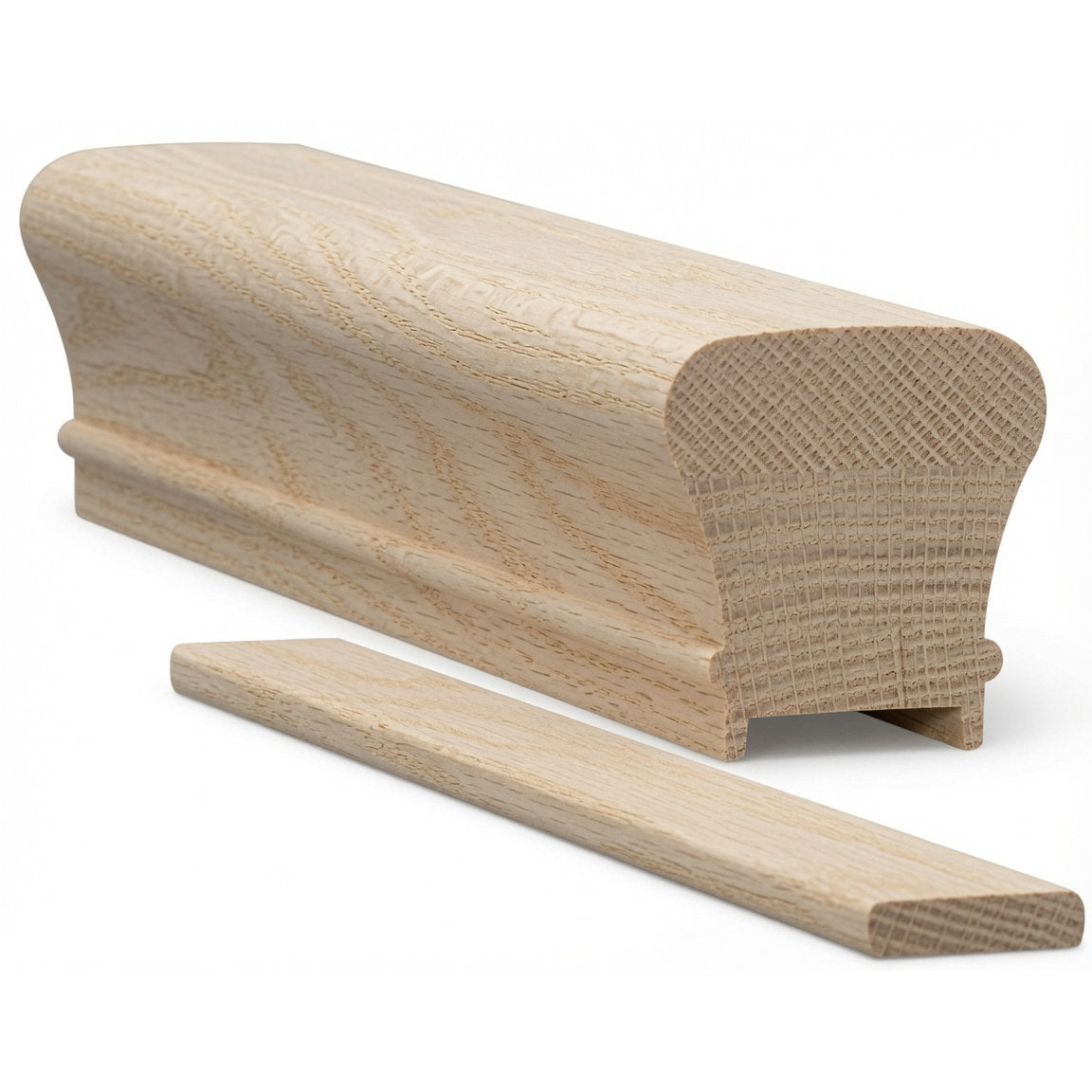 6010P Plowed 2-1/4" x 2-3/8" Handrail, Ash