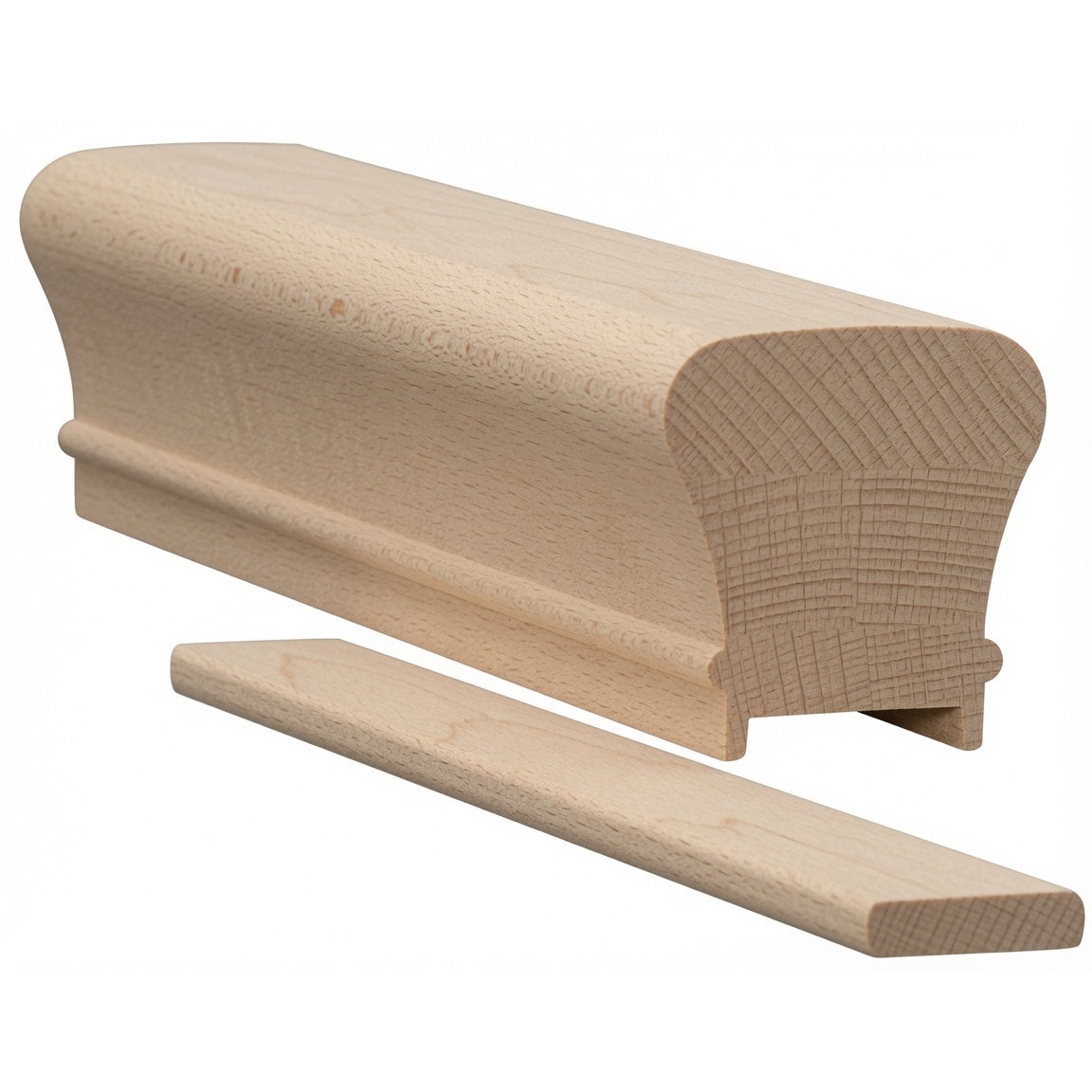 6010P Plowed 2-1/4" x 2-3/8" Handrail, Birch