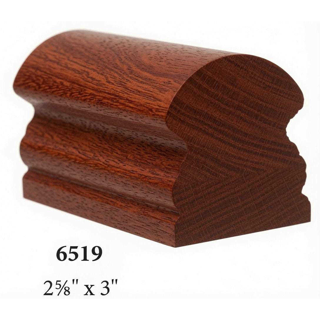 6519 2-5/8" x 3" Traditional Handrail, Brazilian Cherry