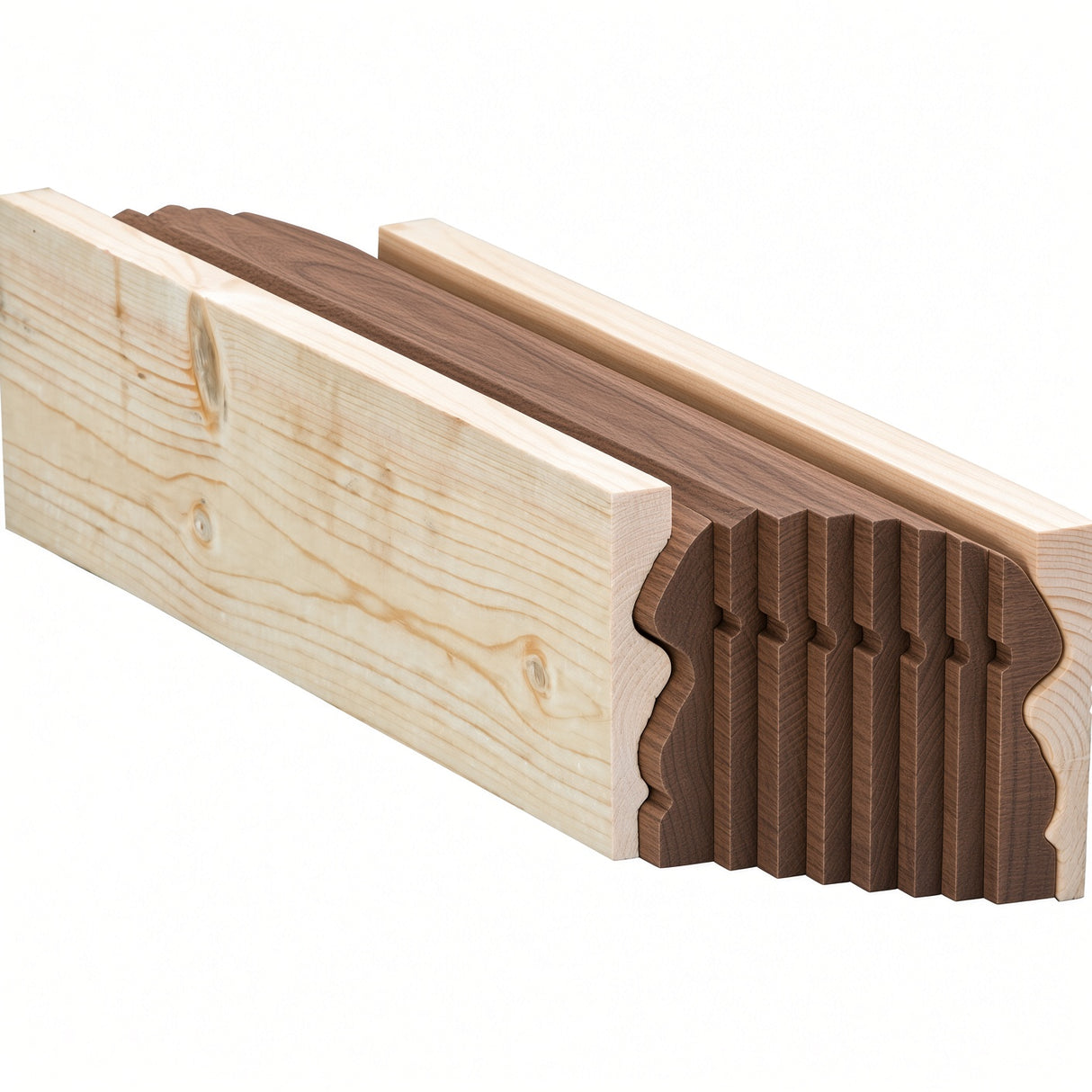 6519B Bending Handrail for the 6519 Handrail (includes bending mold), Walnut