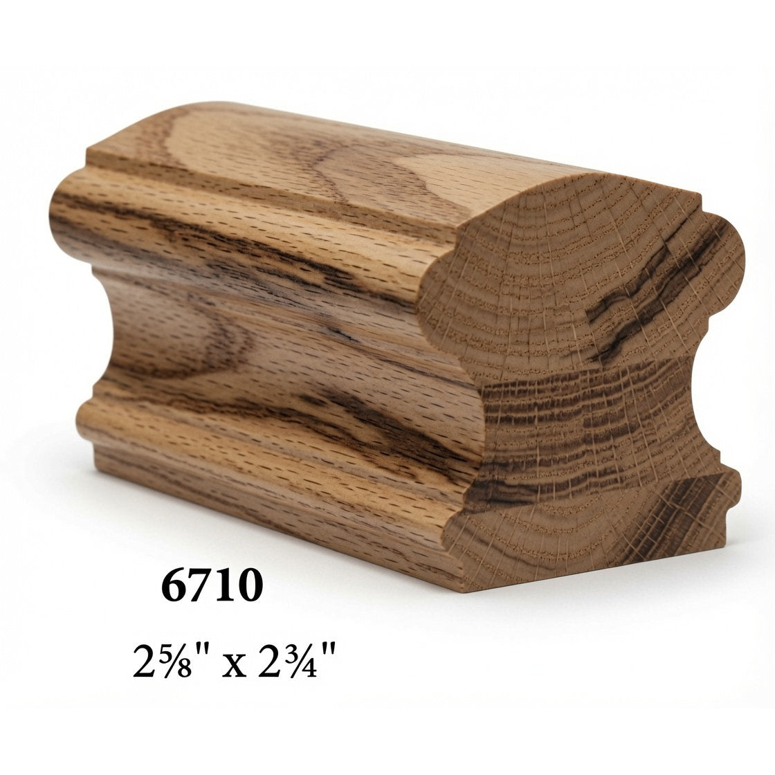 6710 2-5/8" x 2-3/4" Traditional Handrail, Hickory