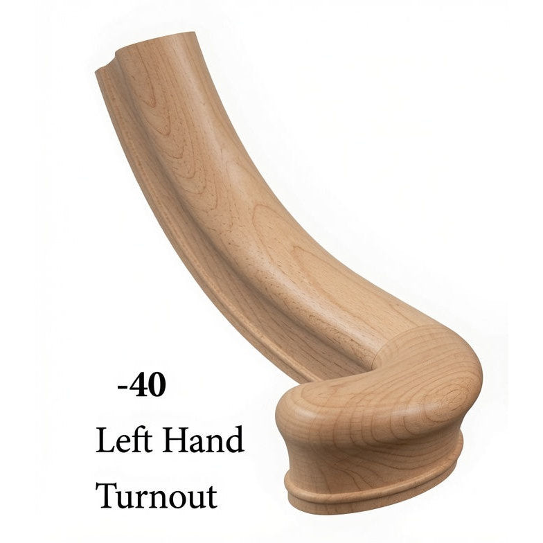 7040 Left Hand Large Turnout - Alder