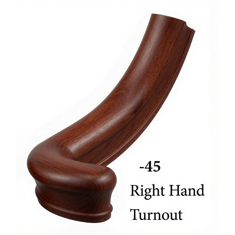7045 Right Hand Large Turnout - Mahogany