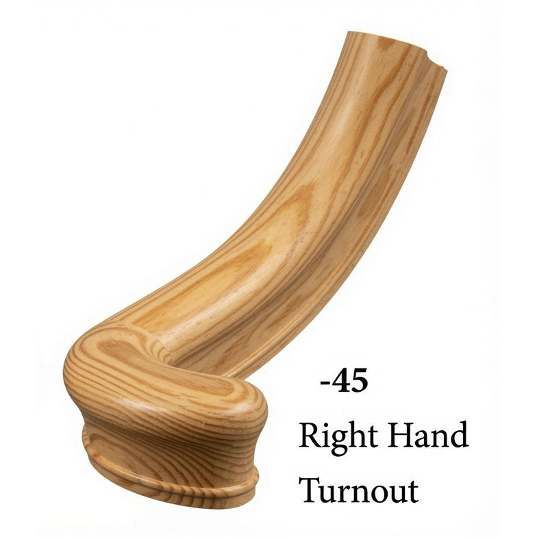 7045 Right Hand Large Turnout - Yellow Pine