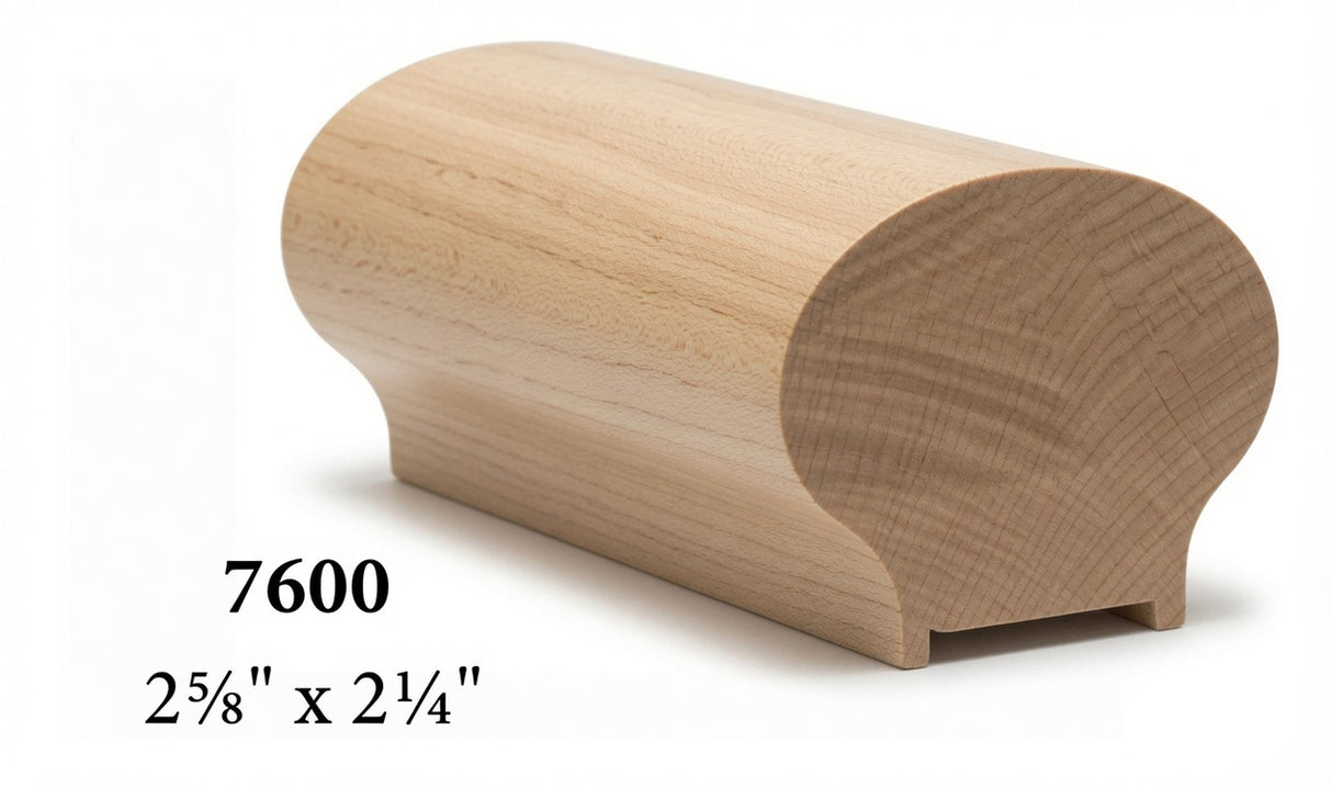 7600P Plowed Soft Maple Handrail