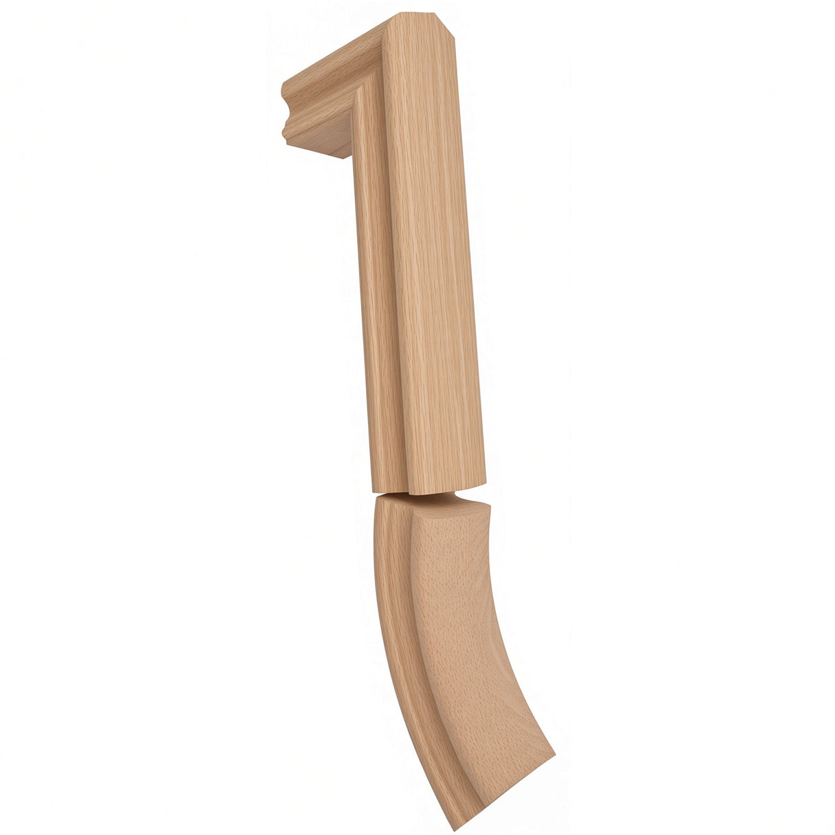 7999 2 Riser Gooseneck for the 6910 Traditional Handrail, White Oak