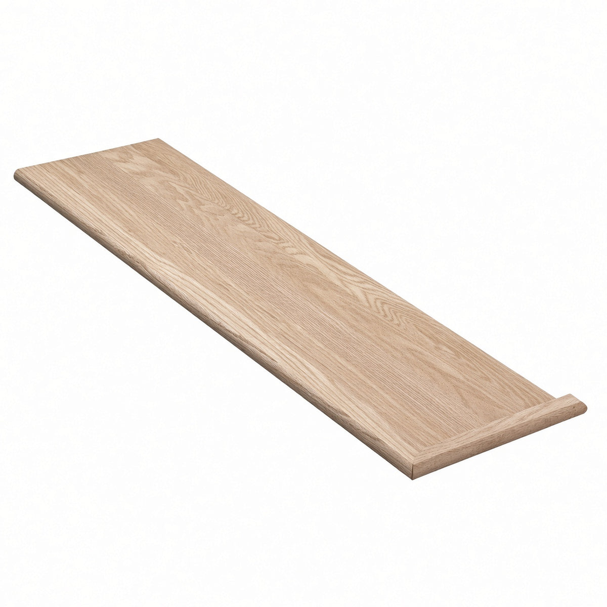 8070 1" x 11-1/2" Stair Tread with Single Mitered Return, Hickory