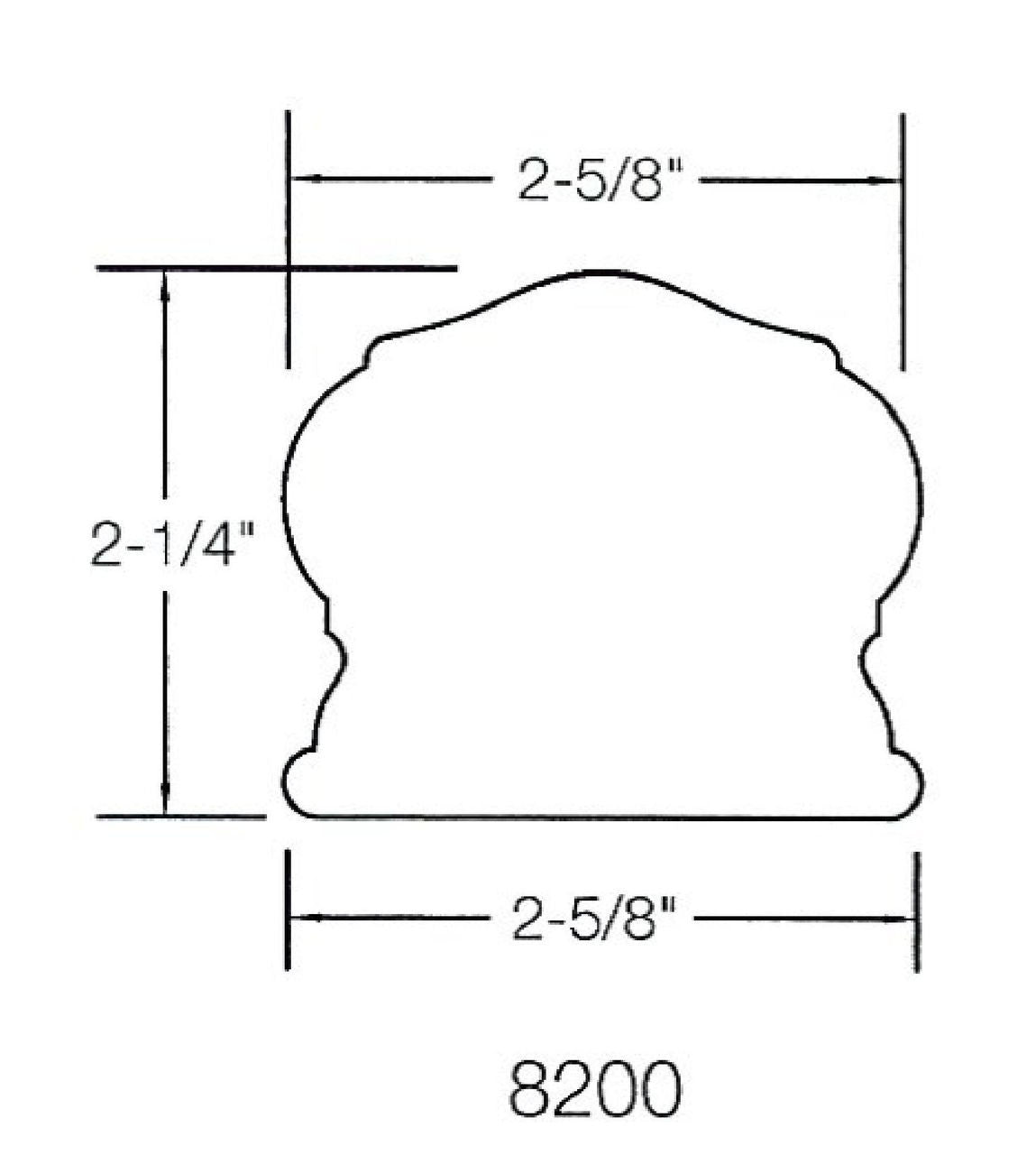 8200 Handrail Dimensional Information