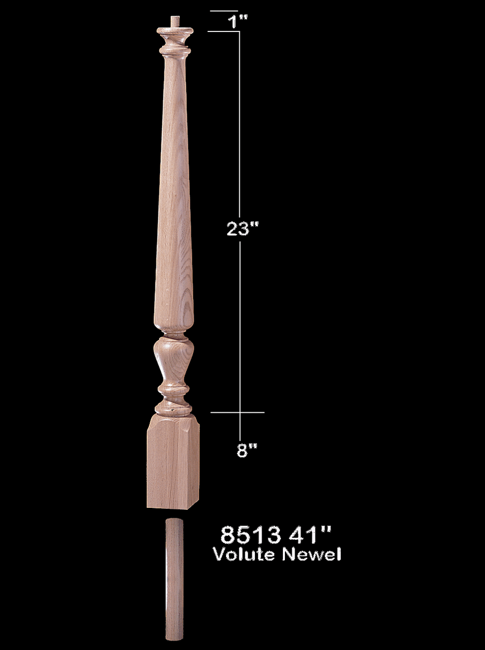 8513 Volute Jefferson Newel Post