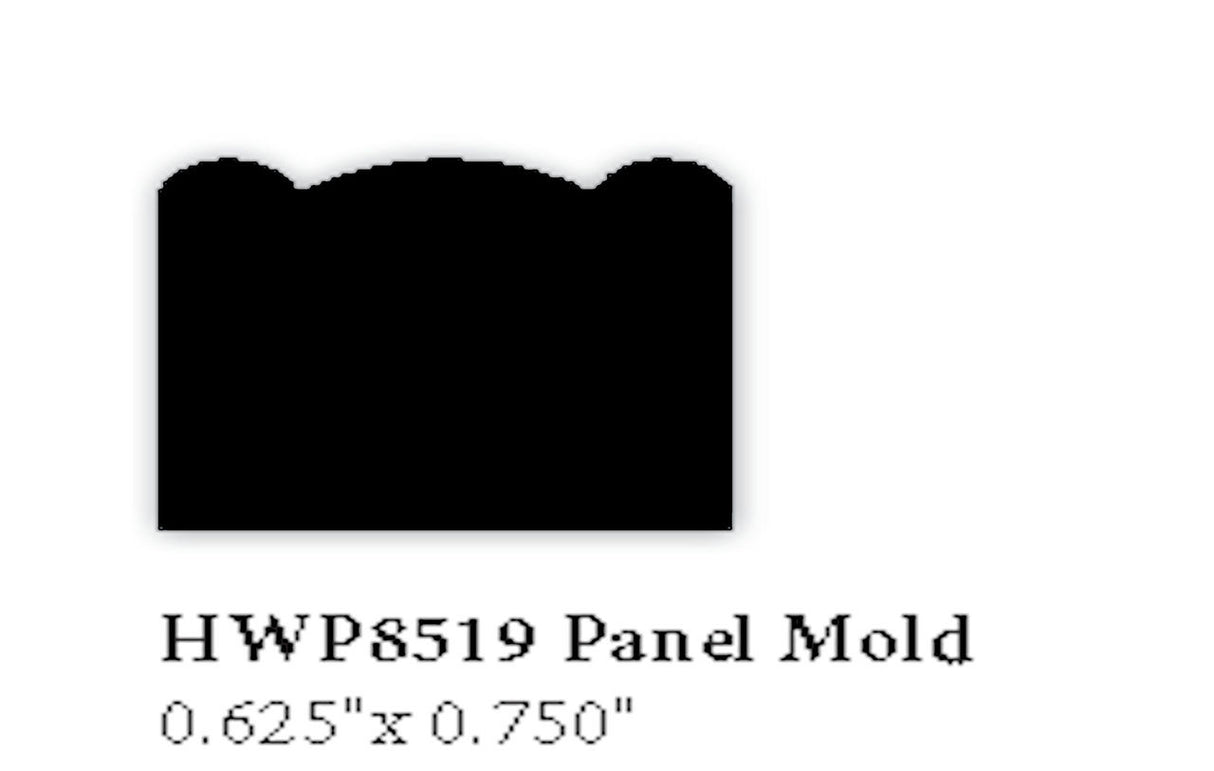 8519 5/8" x 3/4" Hardwood Panel Mold