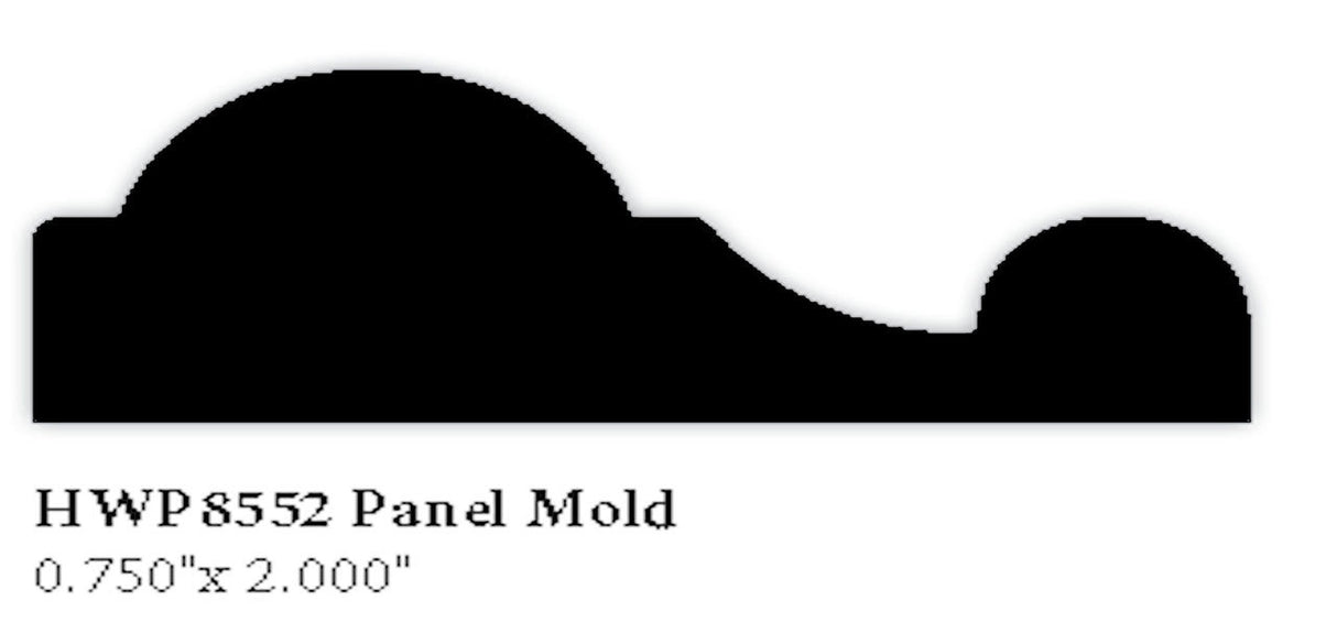 8552 3/4" x 2" Hardwood Panel Mold