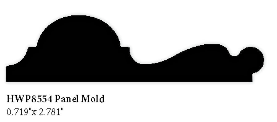 8554 Hardwood Panel Molding, .719" x 2.781"