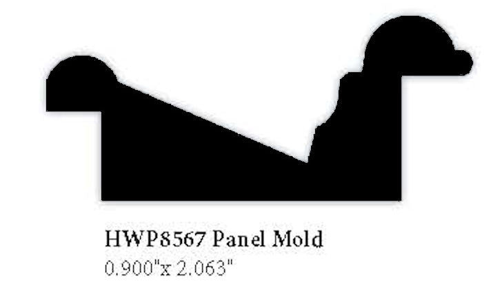 8567 Hardwood Panel Molding, 0.9" x 2.063"