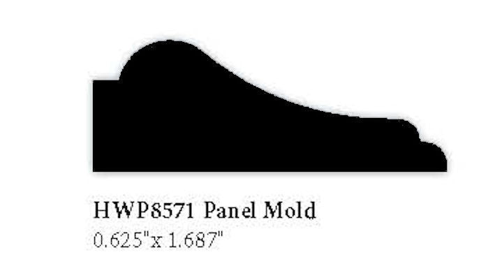 8571 Hardwood Panel Molding, 0.625" x 1.687"