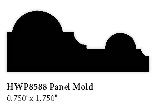 8588 Hardwood Panel Molding, 0.75" x 1.75"
