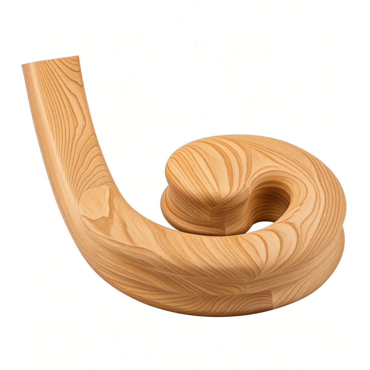 9135 Right Hand Volute for the 9100 Handrail, Yellow Pine