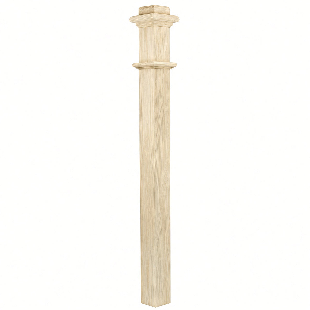 962 (48") or 963 (56") Solid Box Newel Post 3-1/2, Hard Maple