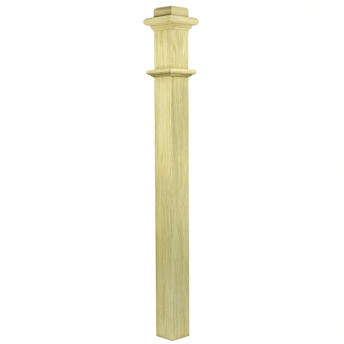 962 (48") or 963 (56") Solid Box Newel Post 3-1/2, Poplar