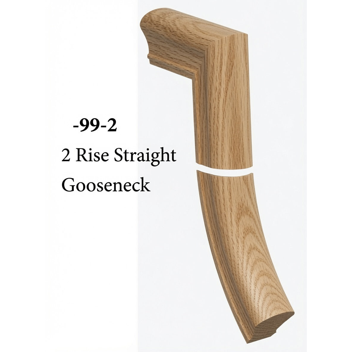 7099 2 Riser Straight Gooseneck, Hickory