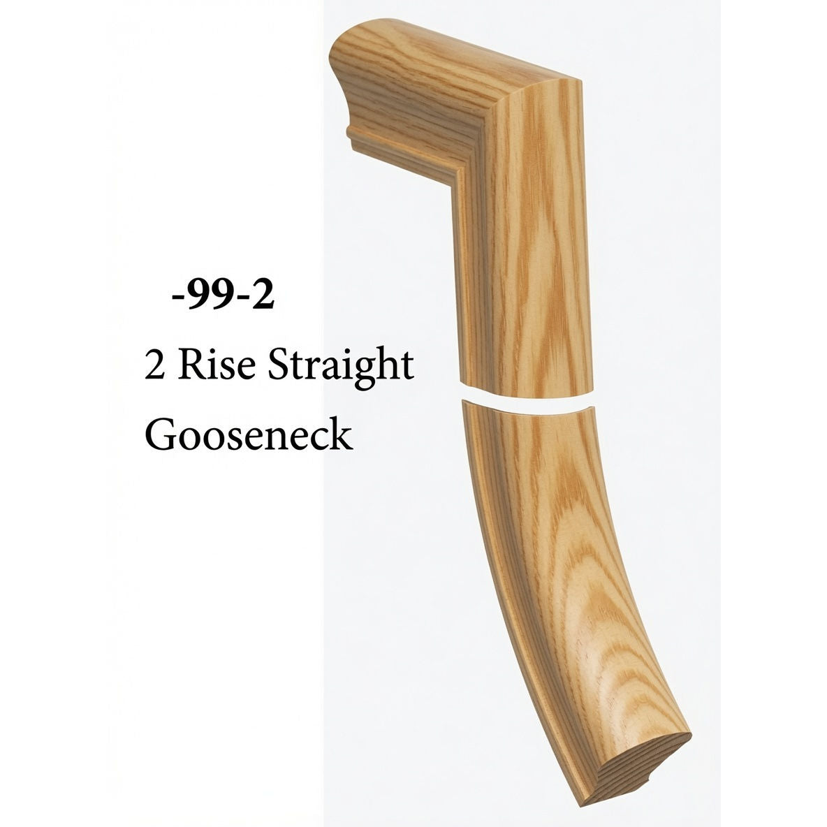 7099 2 Riser Straight Gooseneck, Yellow Pine