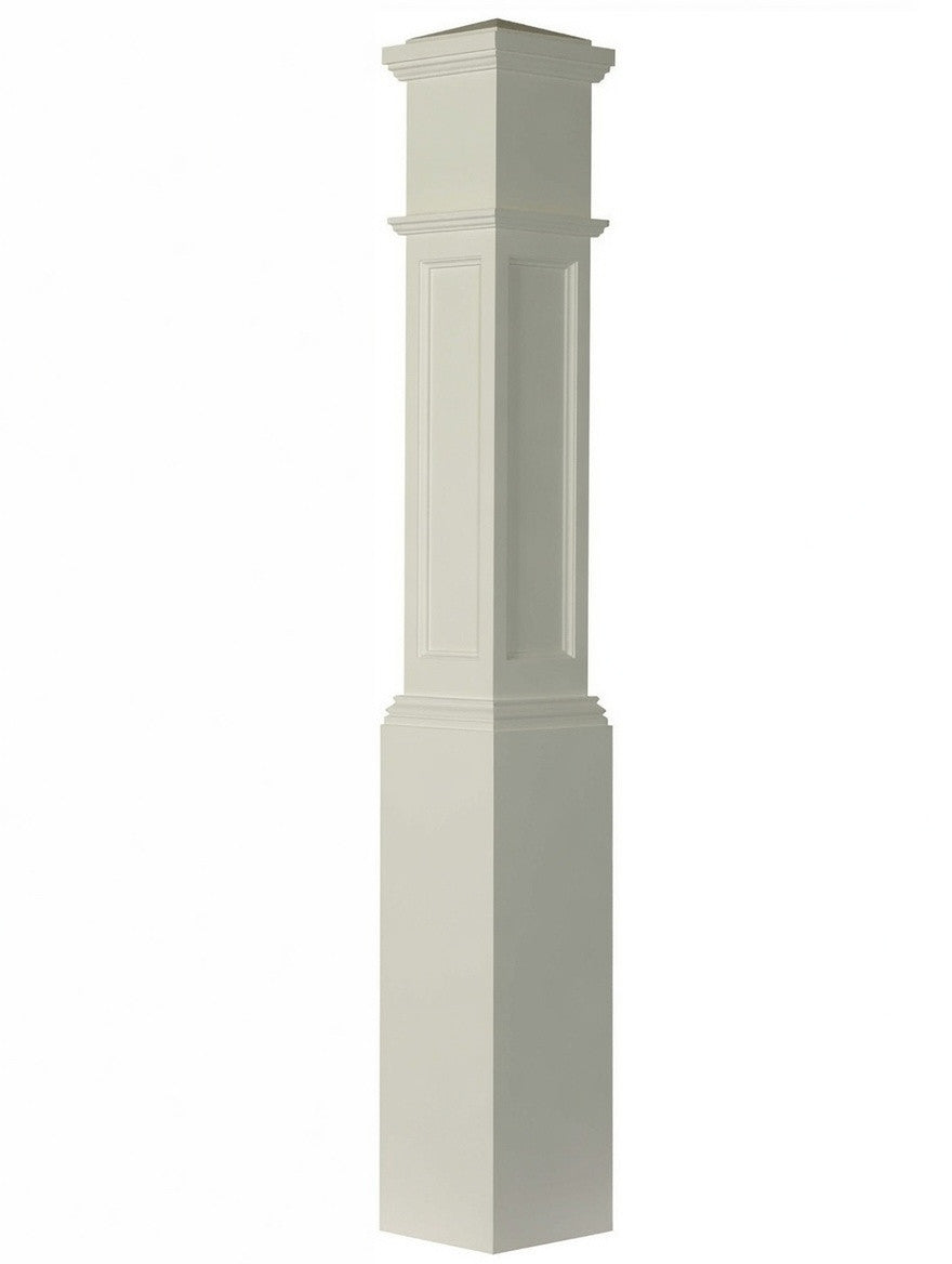 AFP-4092 Actual Flat Panel Large Box Newel Post, Primed