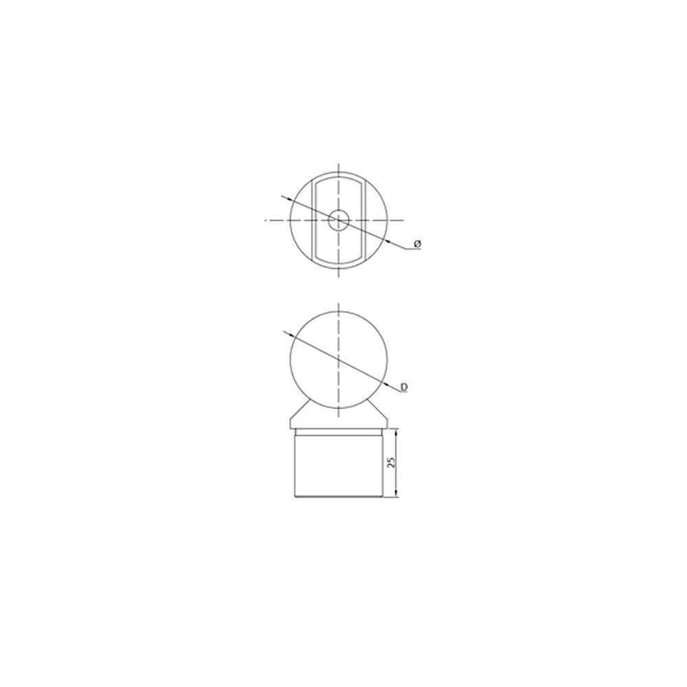 42.4 mm Post Handrail Support – Beveled / Coped CADD